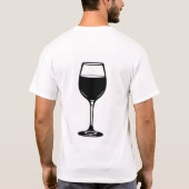 Elegant Wine Glass Silhouette T-Shirt Design (Rückseite)