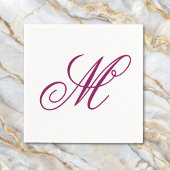 Elegant Wine Monogram Serviette