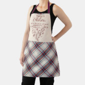 Elegant Wine Red Beige Tartan Karierte Küche Nana Schürze (InSitu)