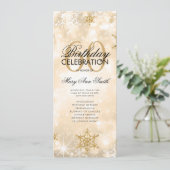 Elegant Winter 60. Geburtstag Programm Gold mit Me (Stehend Vorderseite)