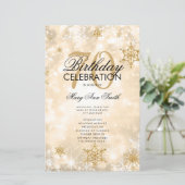 Elegant Winter 70. Geburtstag Programm Gold mit Me (Stehend Vorderseite)
