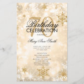 Elegant Winter 70. Geburtstag Programm Gold mit Me (Vorderseite)