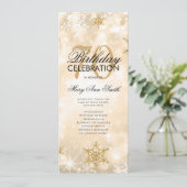 Elegant Winter 70. Geburtstag Programm Gold mit Me (Stehend Vorderseite)