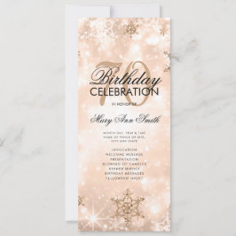 Elegant Winter 70 Geburtstag Programm Rose Gold Me