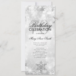 Elegant Winter 70. Geburtstag Programm Silver Menu