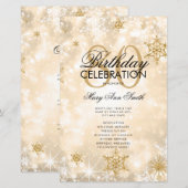 Elegant Winter 80. Geburtstag Programm Gold mit Me (Vorne/Hinten)