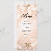 Elegant Winter 80 Geburtstag Programm Rose Gold Me (Rückseite)