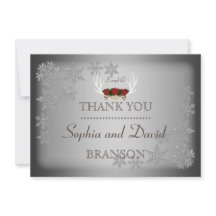 Elegant Winter Antlers Gray Wedding DANK