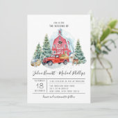 Elegant Winter Barn | Wasserfarbenhochzeit (Stehend Vorderseite)