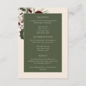 Elegant Winter Berries & Pine Ivory Wedding Begleitkarte (Vorderseite)