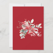 Elegant Winter Berry Botanical 70. Geburtstag Einladung (Rückseite)