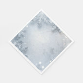 Elegant Winter Birthday Cocktail Napkins Snow Serviette (Ecke)