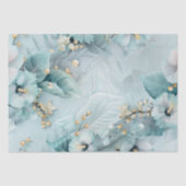 Elegant Winter Blue Florals Luxe Aesthetics Seidenpapier (Vorderseite)