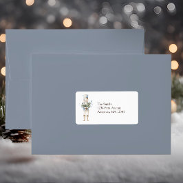 Elegant Winter Blue Nutcracker-Adresse Adressaufkleber