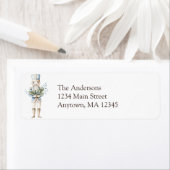 Elegant Winter Blue Nutcracker Rücksendeadresse (Insitu)