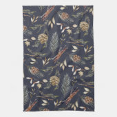 Elegant Winter Botanical Geschirrtuch (Vertikal)