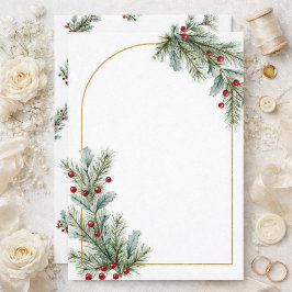 Elegant Winter Botanical Wedding Invitation Einladung