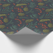 Elegant Winter Botanische Landschaft Geschenkpapier (Ecke)