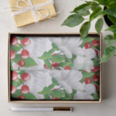 Elegant Winter Bouquet White Green Floral Seidenpapier (Geschenk)