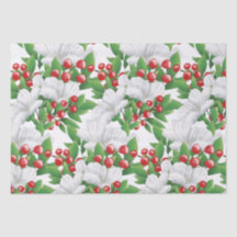 Elegant Winter Bouquet White Green Floral