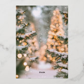 Elegant Winter Christmas Party Invitation Folieneinladung (Rückseite)