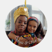 Elegant Winter Floral Christmas Keramik Ornament (Hinten)