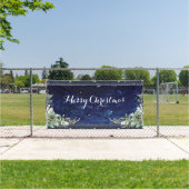 Elegant Winter Floral Merry Christmas Banner (Insitu)