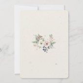 Elegant Winter Floral Wedding Invitation Einladung (Rückseite)