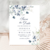 Elegant Winter Foliage Boho Hochzeit retten das Da Postkarte