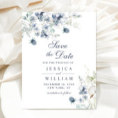 Elegant Winter Foliage Boho Hochzeit retten das Da Postkarte