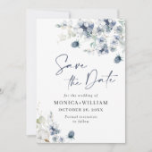 Elegant Winter Foliage Boho Hochzeit retten das Da Save The Date (Vorderseite)