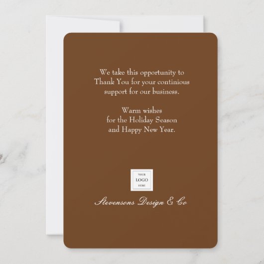 Elegant Winter Foliage Frohe Weihnachten Corporate (Rückseite)