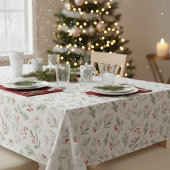 Elegant Winter Foliage Holiday Tablecloth Tischdecke