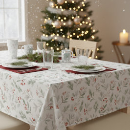 Elegant Winter Foliage Holiday Tablecloth Tischdecke