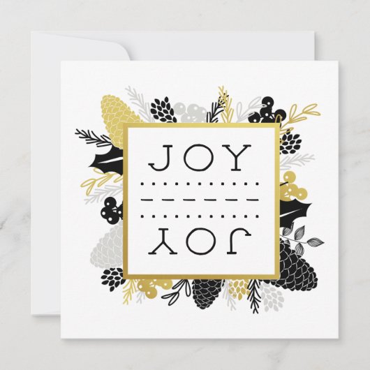 Elegant Winter Foliage JOY Weihnachten (Vorderseite)