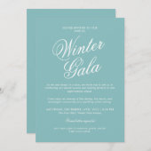 Elegant Winter Gala Invitation Formal Holiday Einladung (Vorne/Hinten)