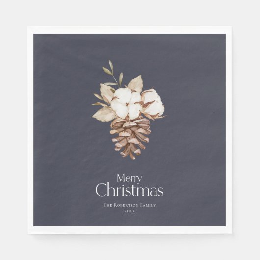 Elegant Winter-gepflegter Napkins Serviette (Vorderseite)