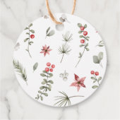 Elegant Winter Greenerity JOY Weihnachtsgeschenk Geschenkanhänger (Rückseite)