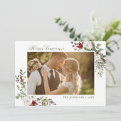 Elegant Winter Greenery Feiertagskarte (Stehend Vorderseite)