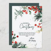 Elegant Winter Greenery Frohe Weihnachten (Vorne/Hinten)