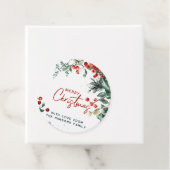 Elegant Winter Greenery Frohe Weihnachten Geschenkanhänger (Beispiel)