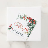 Elegant Winter Greenery Frohe Weihnachten Geschenkanhänger (Beispiel)