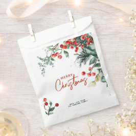Elegant Winter Greenery Frohe Weihnachten Geschenktütchen