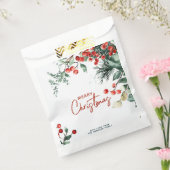 Elegant Winter Greenery Frohe Weihnachten Geschenktütchen (Versiegelt)