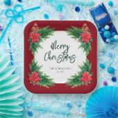 Elegant Winter Greenery Pappteller (Party)