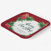 Elegant Winter Greenery Pappteller (Gewinkelt)