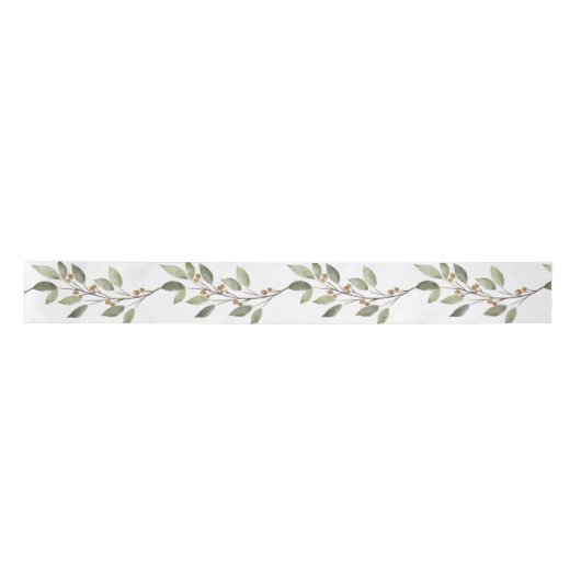 Elegant Winter Greenery Satinband (Vorderseite)