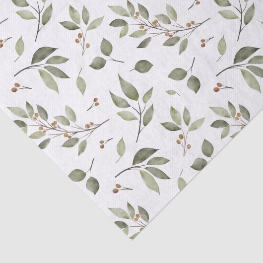 Elegant Winter Greenery Seidenpapier (Ausschnitt)