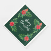Elegant Winter Greenery Serviette (Ecke)