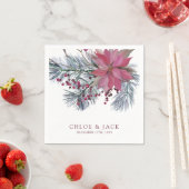 Elegant Winter Greenery Wedding Serviette (Beispiel)